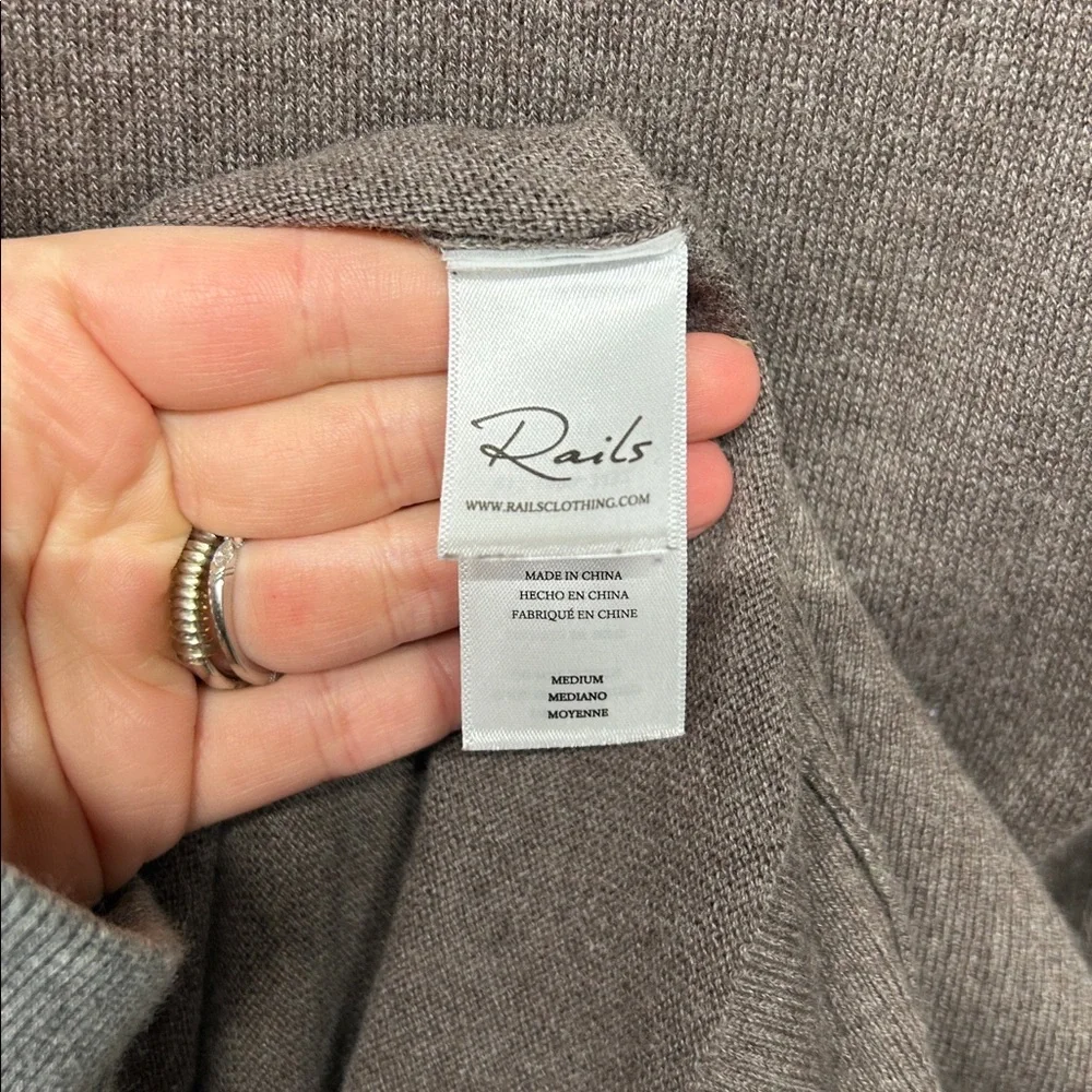Rails Margot Sweater Dress Medium Tan Neutral Minimalist Staple Quiet Luxury - Picture 4 of 6